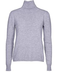 Max Mara - Grijze Kasjmiermix Coltrui Sweater - Lyst