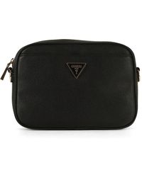 Guess - Borsa a tracolla meridian con placca logo - Lyst