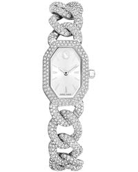 Swarovski - Orologio dextera chain, fabbricato in svizzera, bracciale in cristallo, tono argentato, acciaio inossidabile - Lyst