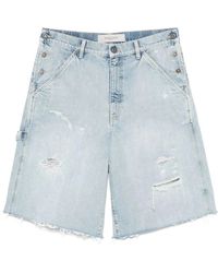 Golden Goose - Blaue Bermuda Style Denim Shorts - Lyst