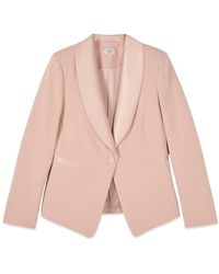 Oltre - Jassen ,Roze ,Satijn Q809R004607N006 Blazer Met Satijnen Revers - Lyst