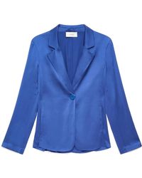 Maliparmi - Jassen ,Blauw ,Shiny Cady Jacket - Lyst