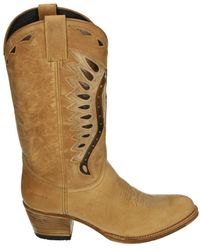 Sendra - Schoenen ,Bruin ,Leer Western Dameslaars Cognac Leer Nubuck - Lyst