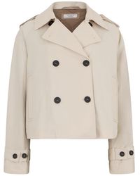 Peserico - Double-Breasted Trench Jacket - Lyst