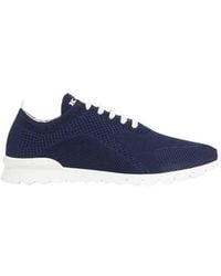 Kiton - Fitness ,Blauw Knit Sneakers - Lyst