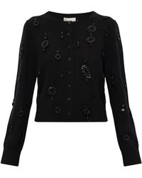 Tory Burch - Cardigan Versierd Met Glinsterende Pailletten - Lyst