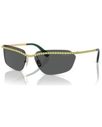 Swarovski - Goldene sonnenbrille für den täglichen gebrauch - Lyst