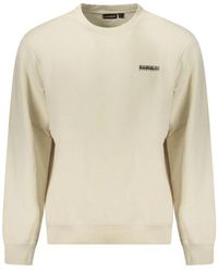 Napapijri - Beiger Baumwoll Herren Pullover Casual Stil - Lyst
