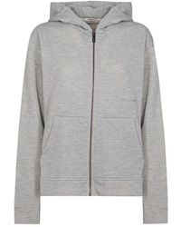 hinnominate - Hoodies & Sweatvesten ,Grijs ,Katoen Hoodie Met Ritssluiting - Lyst