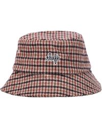 Huf - Brauner Tweed Bucket Hat Mit Stickerei - Lyst