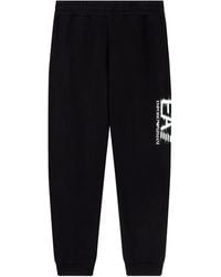 EA7 - Broeken ,Zwart ,Katoen Visibility Cotton Joggers - Lyst