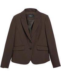 S.oliver - Jassen ,Bruin ,Gestructureerde Twill Blazer - Lyst