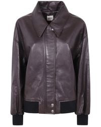 KHAITE - Leather Jassen - Lyst
