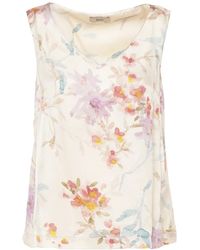 Herno - Oberteil Mit Blumenmuster Und V-Ausschnitt - Lyst