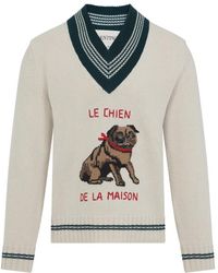 Valentino - Neutrale Wollpullover Stilvolles Design - Lyst