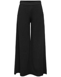 Jacqueline De Yong - Schwarze wide leg culottes hose - Lyst
