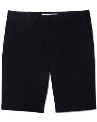 Lacoste - Korte Broeken ,Blauw ,Katoen Slim Fit Stretch Katoenen Chino Shorts - Lyst