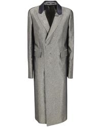 SAPIO - Jassen ,Grijs ,Stijlvolle Double-Breasted Winterjas - Lyst