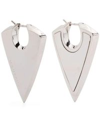 McQueen - Dreieckige form silber ohrringe set - Lyst