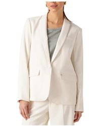 Mos Mosh - Jassen ,Wit ,Polyester Elegant Ecru Blazer Phoebe Miley - Lyst