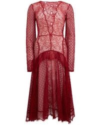 Alberta Ferretti - Kleedjes ,Rood ,Elegante Lange Jurk Voor Verfijnde Gelegenheden - Lyst