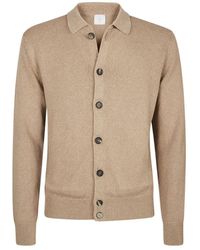 Eleventy - Truien & Vesten ,Bruin ,Katoen Maglia Giubbino Bottoni - Lyst