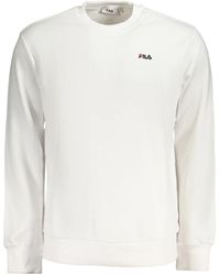 Fila - Hoodies & Sweatvesten ,Wit ,Katoen Leverano Crew Sweatshirt - Lyst
