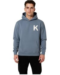KENZO - Hoodies & Sweatvesten ,Blauw ,Katoen Lucky Tiger Oversize Hoodie - Lyst