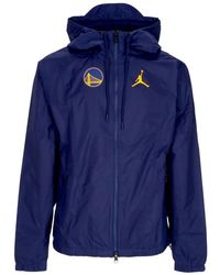 Nike - Fitness ,Blauw ,Nylon Courtside Statement Windbreaker Jacket - Lyst