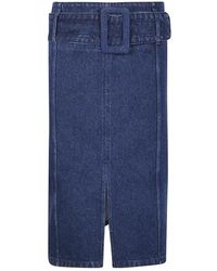 Patou - Rokken ,Blauw ,Midi Riem Rok - Lyst