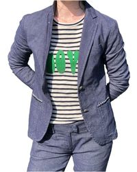 Mason's - Denim-effekt blazer mit knopfdetail - Lyst