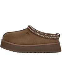 UGG - Schoenen ,Bruin ,Wol Moderne Hickory Slof Met Verhoogd Platform - Lyst