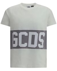 Gcds - T-Shirt Met Logo En Hoog Contrastband - Lyst