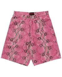 Pleasures - Rattle shorts pink schlangenhaut - Lyst