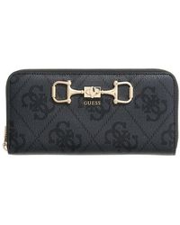 Guess - Accessoires ,Grijs ,Janie Zip-Around Portemonnee - Lyst