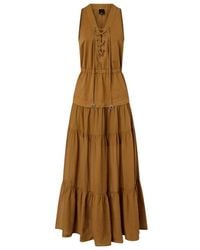 Pinko - Kleedjes ,Bruin ,Maxi Jurk - Lyst