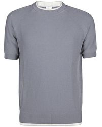 Eleventy - Baumwoll-Rundhals-T-Shirt - Lyst