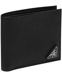 Prada - Saffiano Leren Bi-Fold Portemonnee - Lyst