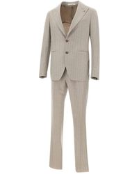 Tagliatore - Kostuums ,Grijs ,Tweed Tweedelig Pak - Lyst