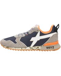 W6yz - Technical Fabric And Suede Sneakers Jet-M - Lyst