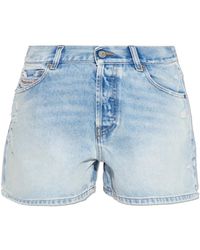 DIESEL - Korte Broeken ,Blauw ,Katoen De-Helios Shorts - Lyst