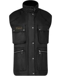 Belstaff - Tamaño 42 chaqueta chaleco chaleco negro - Lyst