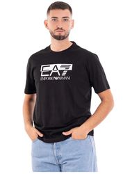 EA7 - Casual logo print t-shirt - Lyst