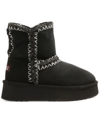 Mou - Schwarze winterstiefel stilvolles design - Lyst