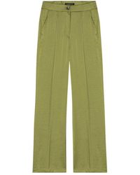 Luisa Cerano - Weite glänzende technosilk-hose mit knittereffekt - Lyst