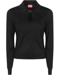 DIESEL - Truien & Vesten ,Zwart ,Katoen M-Lilli Knit Top - Lyst