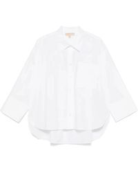 Michael Kors - Overhemden ,Wit ,Katoen Witte Casual Overhemd Met Lange Mouwen - Lyst
