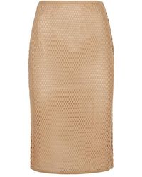 Prada - Rokken ,Katoen Cotton Mesh Rok - Lyst
