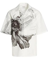 Alexander McQueen - Kurzarmhemd mit knopfleiste - Lyst