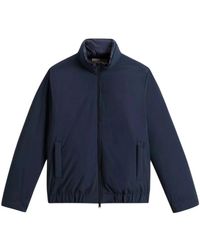 Woolrich - Jassen ,Blauw ,Polyester Light Jacket - Lyst